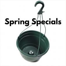 25CM PLASTIC HANGING BASKETS / POTS / PLANTERS x10